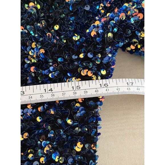 ZARA NWT WOMANS MULTICOLORED SEQUIN VELVET PUFF SLEEVE BODYCON MINI DRESS‎ SZ M - Picture 14 of 15